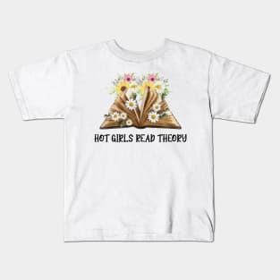 Hot Girls Read Theory Funny Kids T-Shirt